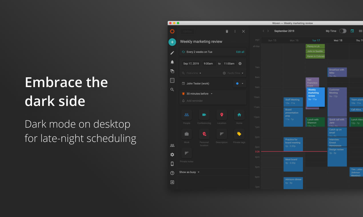 Woven Calendar 2 0 Smart Calendar With Scheduling Links And