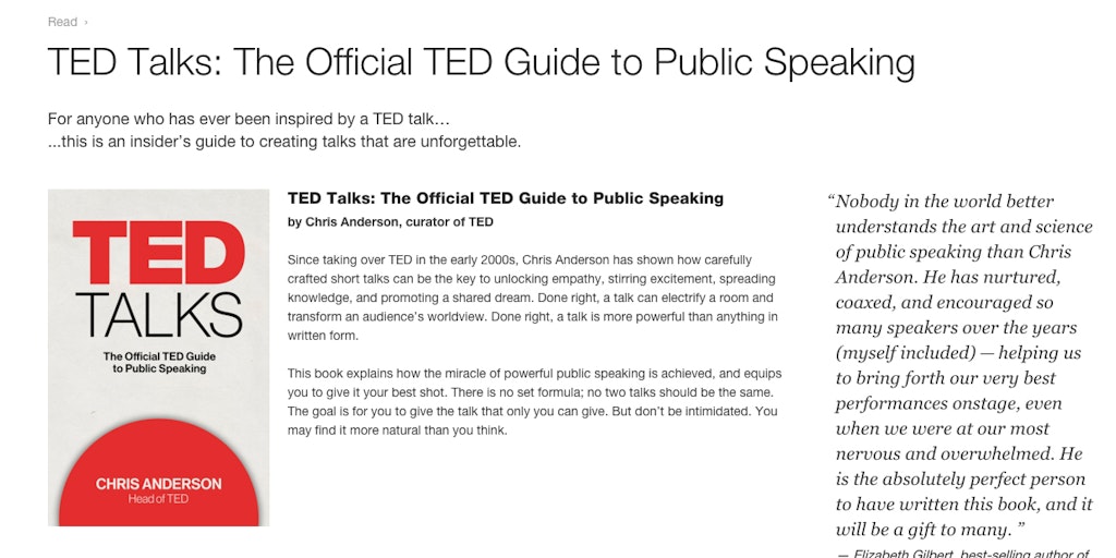 The Official Ted Guide To Public Speaking This Is An - 