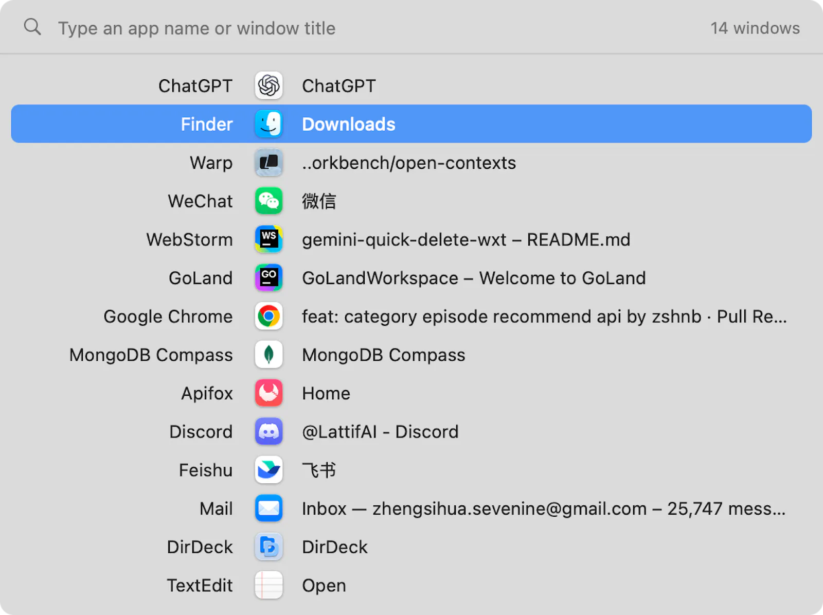 Open Contexts screenshot 2