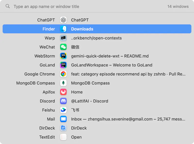 Open Contexts screenshot 2
