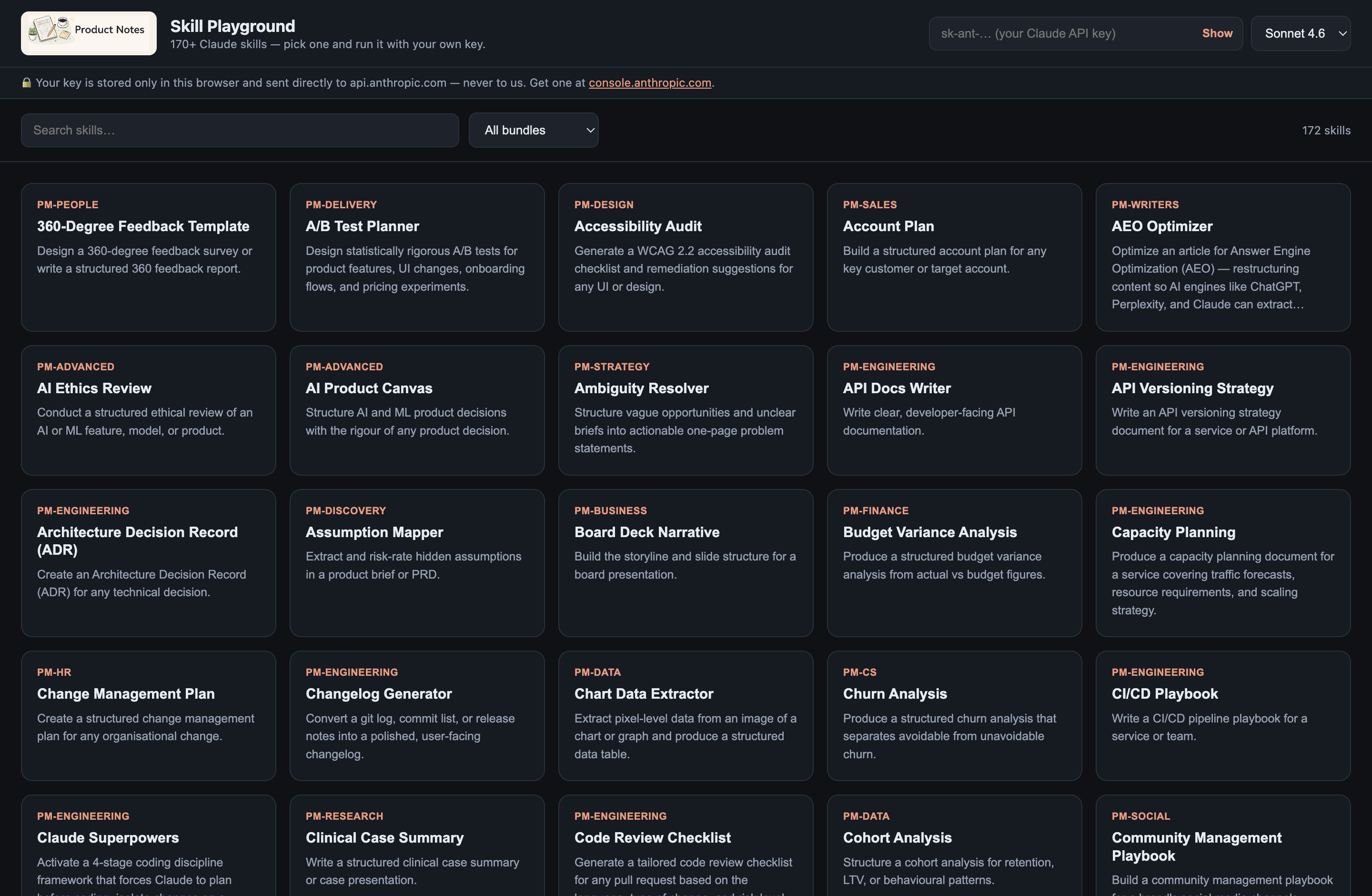 PM Skills — 174 eval-scored AI skills gallery image