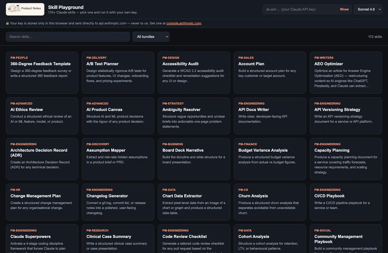 PM Skills — 174 eval-scored AI skills screenshot 1