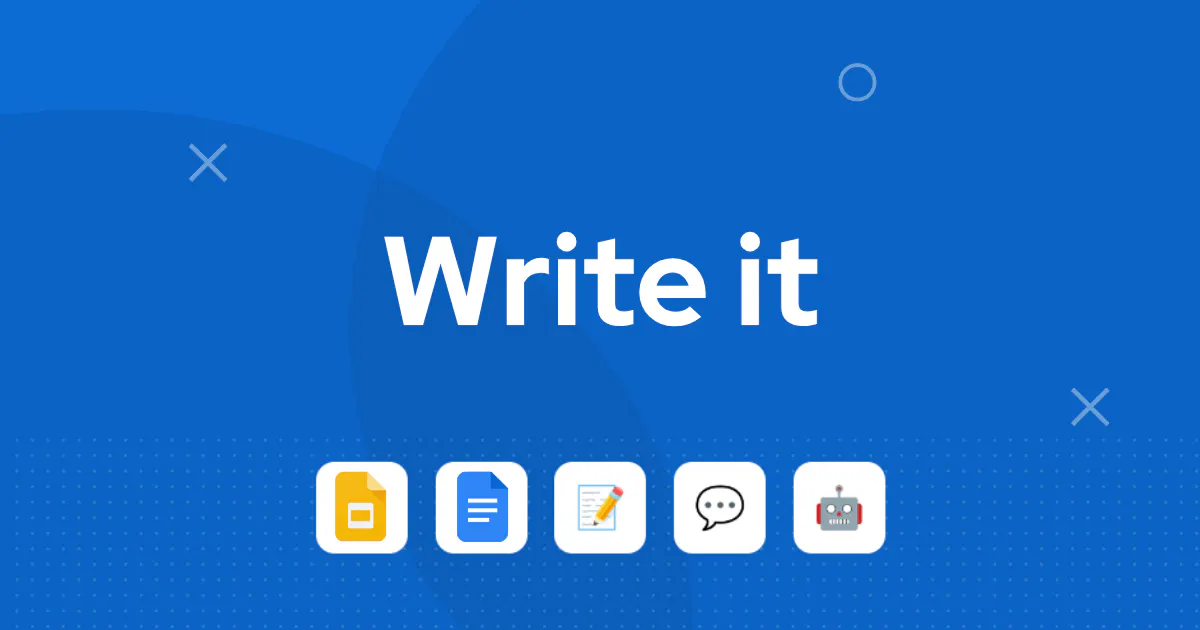 Write It 项目横幅