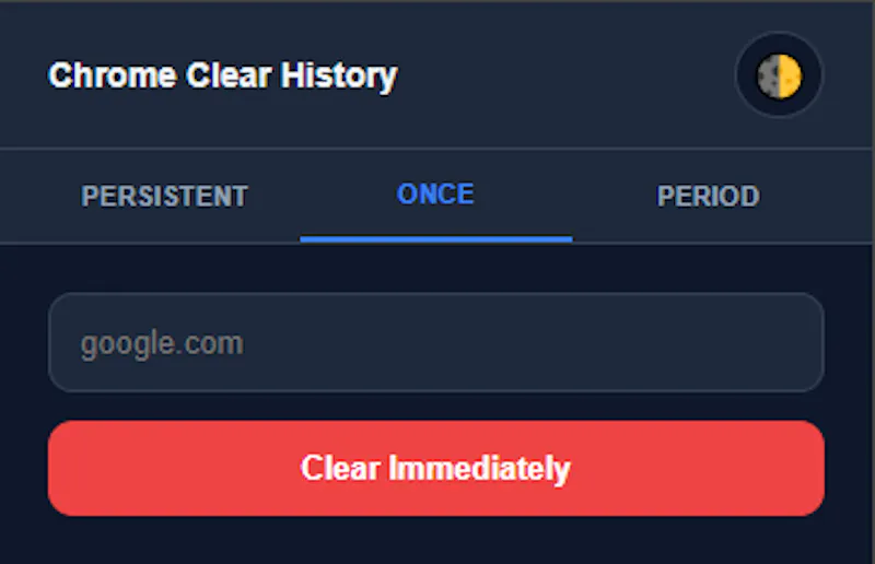 Chrome Clear History screenshot 1
