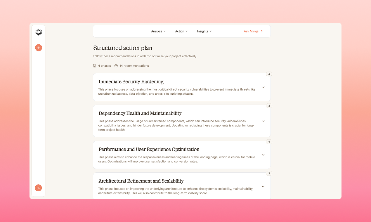 Miraje - Screenshot 2 showing product features and functionality