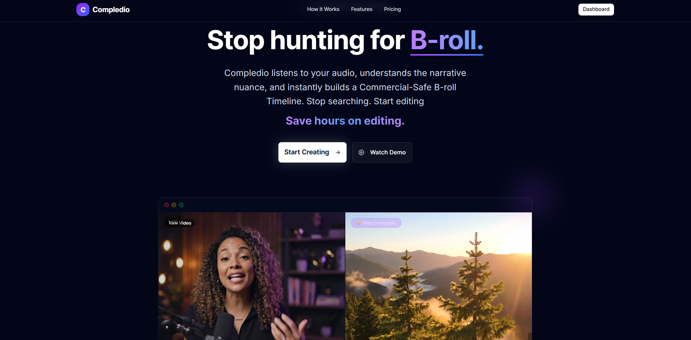 Compledio | AI B-Roll Generator gallery image