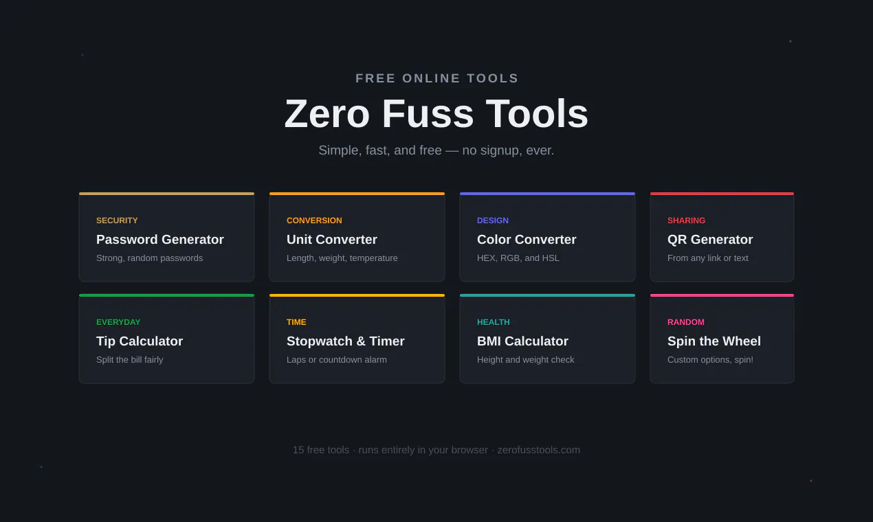 Zero Fuss Tools gallery image