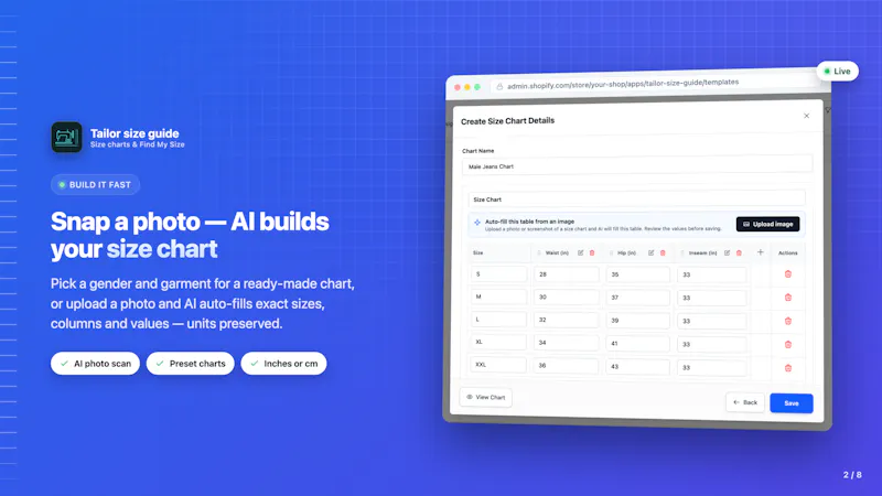 Size Chart & Size Recommender  screenshot 5