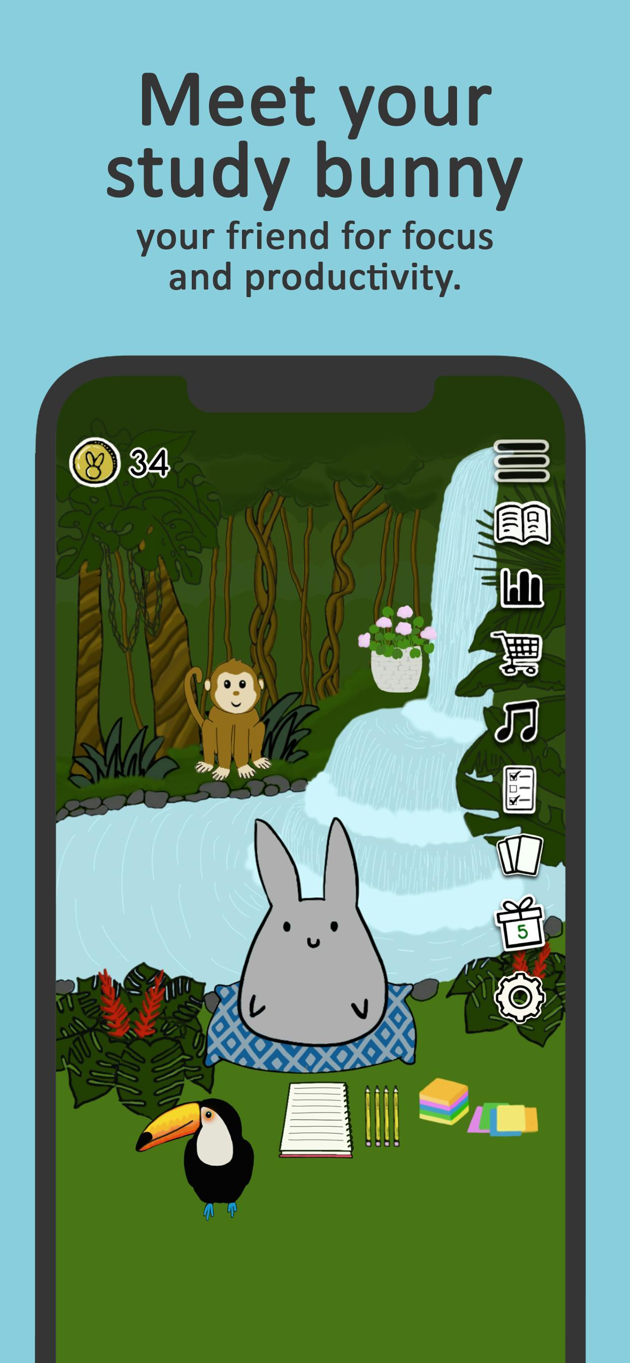 Study Bunny: A motivational productivity study timer to stay focused ...