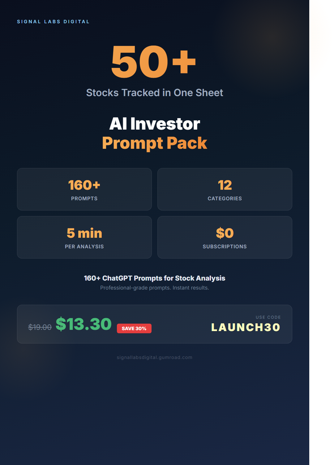 AI Investor Prompt Pack by Signal Labs