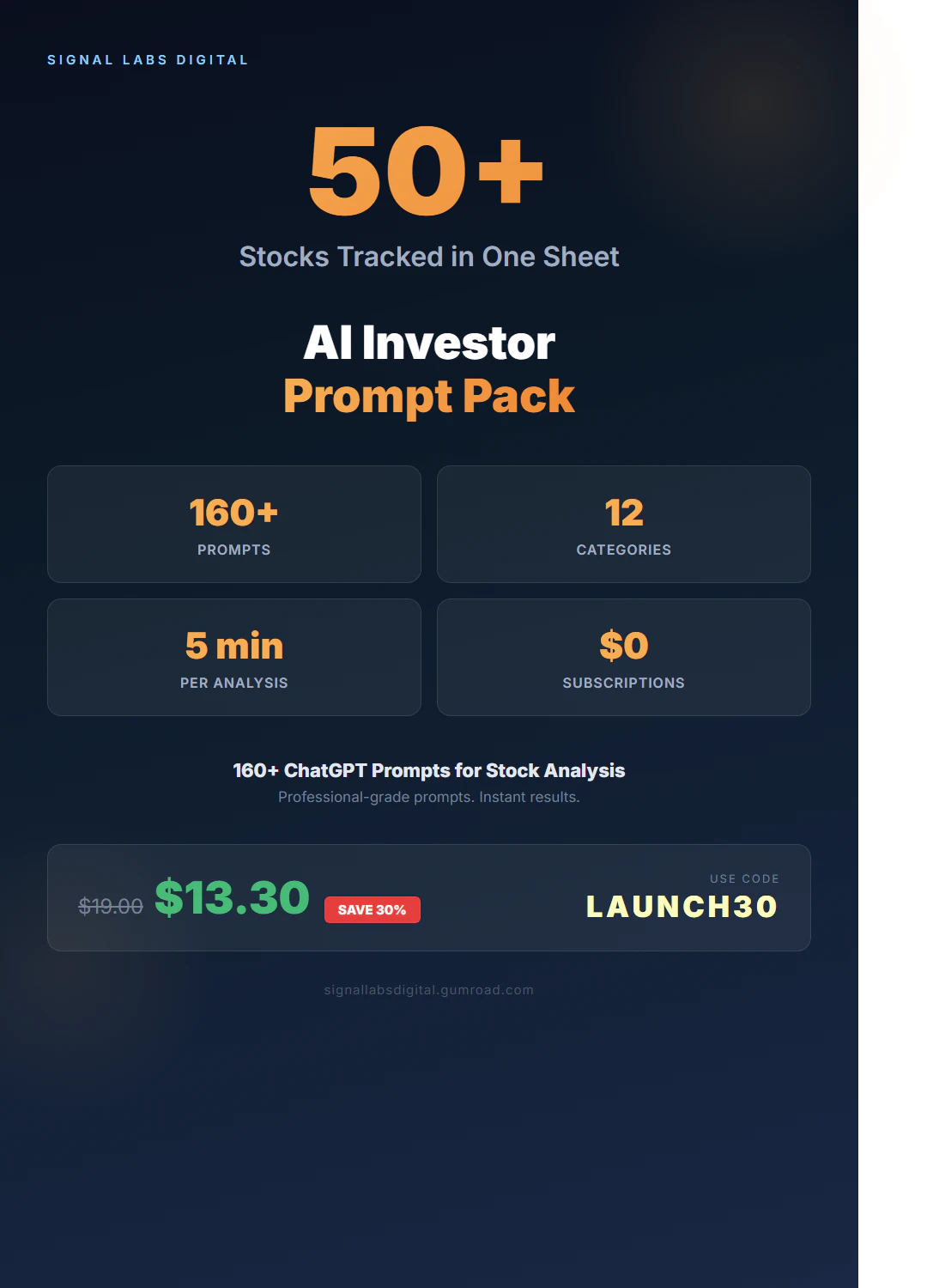 AI Investor Prompt Pack by Signal Labs