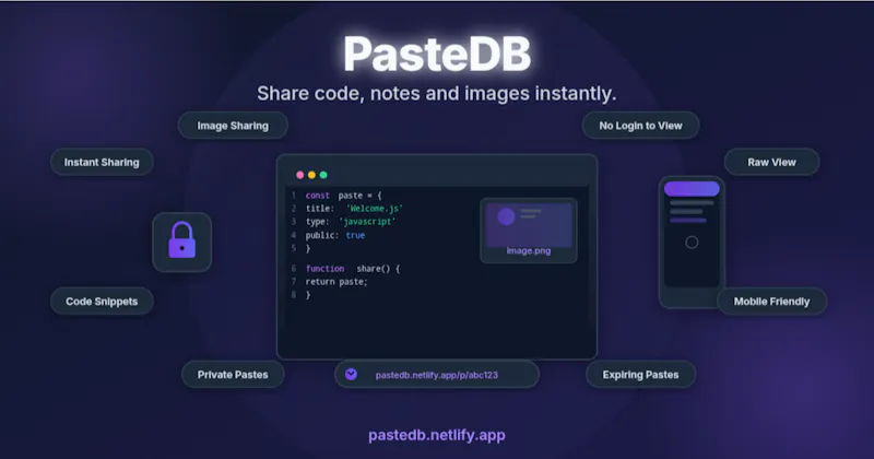 PasteDB screenshot 1