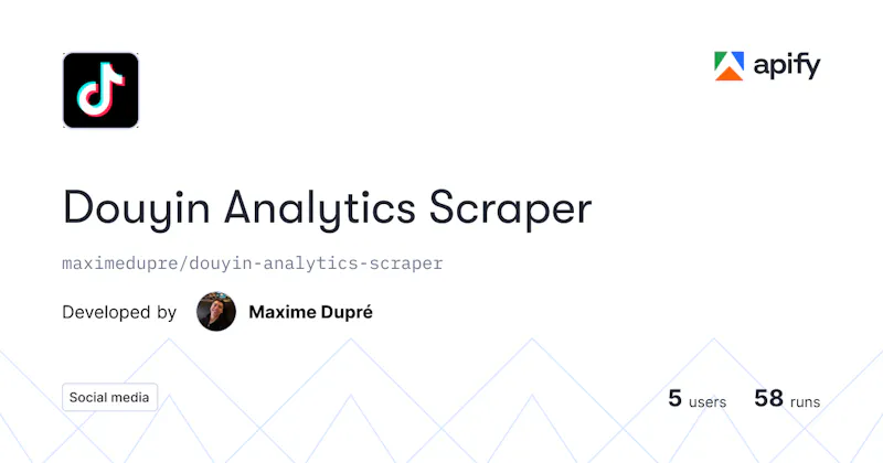Douyin Analytics Scraper screenshot 1