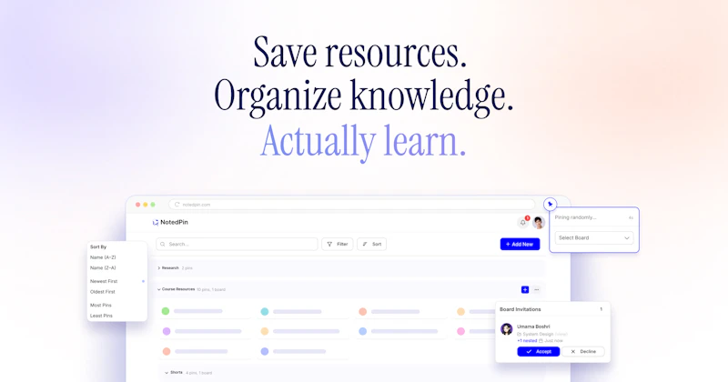 NotedPin - Save and share knowledge  screenshot 1