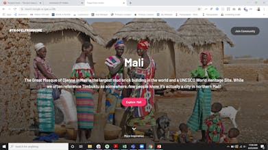 Travel From Home "new tab" extension gallery image