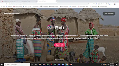Travel From Home "new tab" extension gallery image