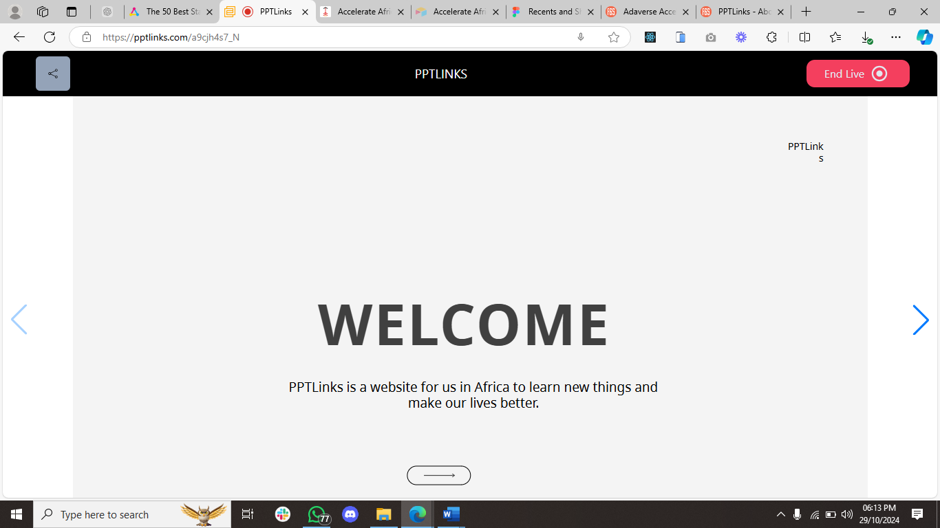 pptlinks - 아프리카 인들이 진정으로 원격 지역에서 가르치고 벌 수 있도록 도와줍니다 미디어 1