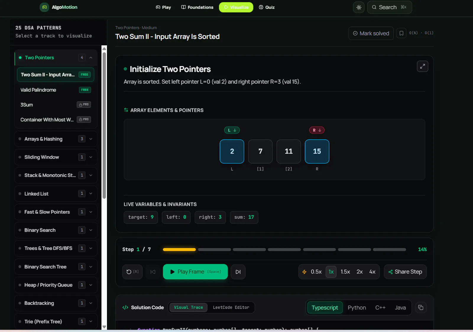AlgoMotion · Understand DSA by Thinking screenshot 2