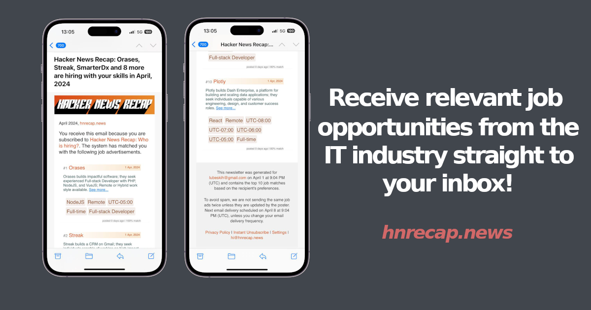 Hnrecap नौकरियां - व्यक्तिगत आईटी नौकरी सीधे आपके इनबॉक्स में प्रदान करता है! मीडिया 2