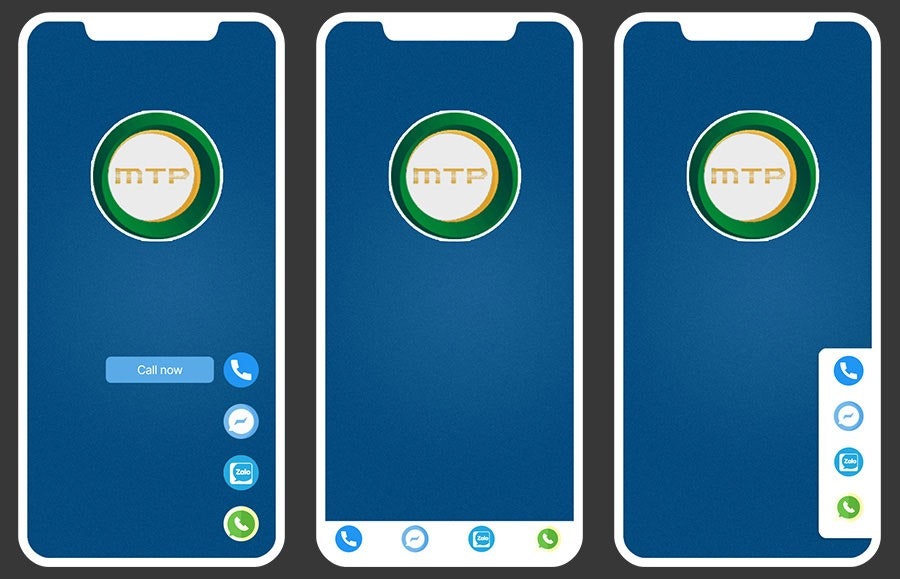 Create custom call and social button gallery image