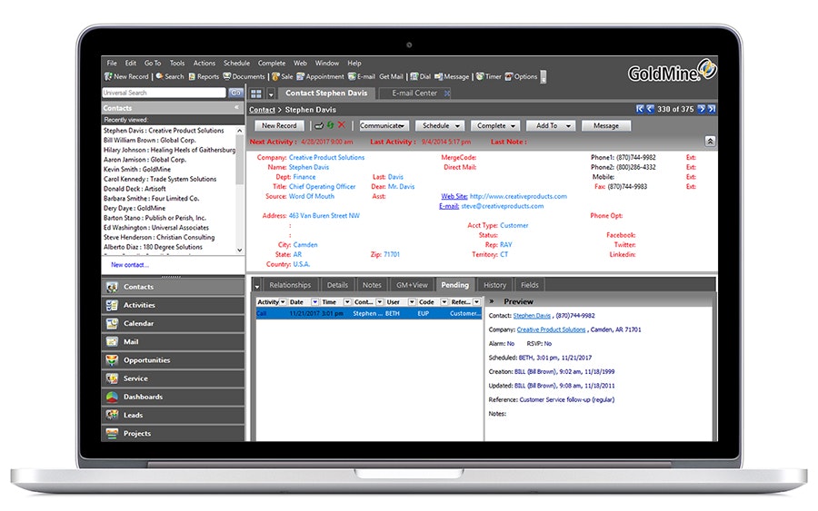 GoldMine Premium CRM gallery image