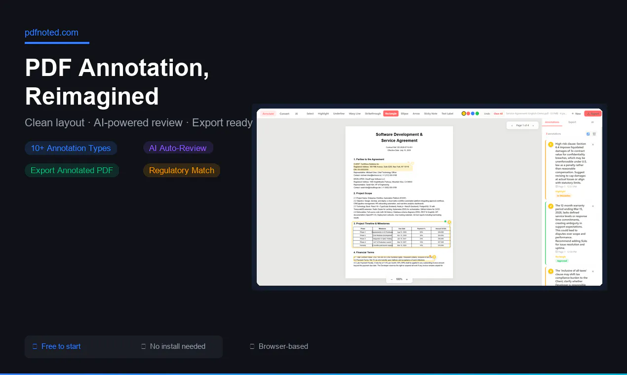 PDFnoted - AI Review, Note & Export gallery image