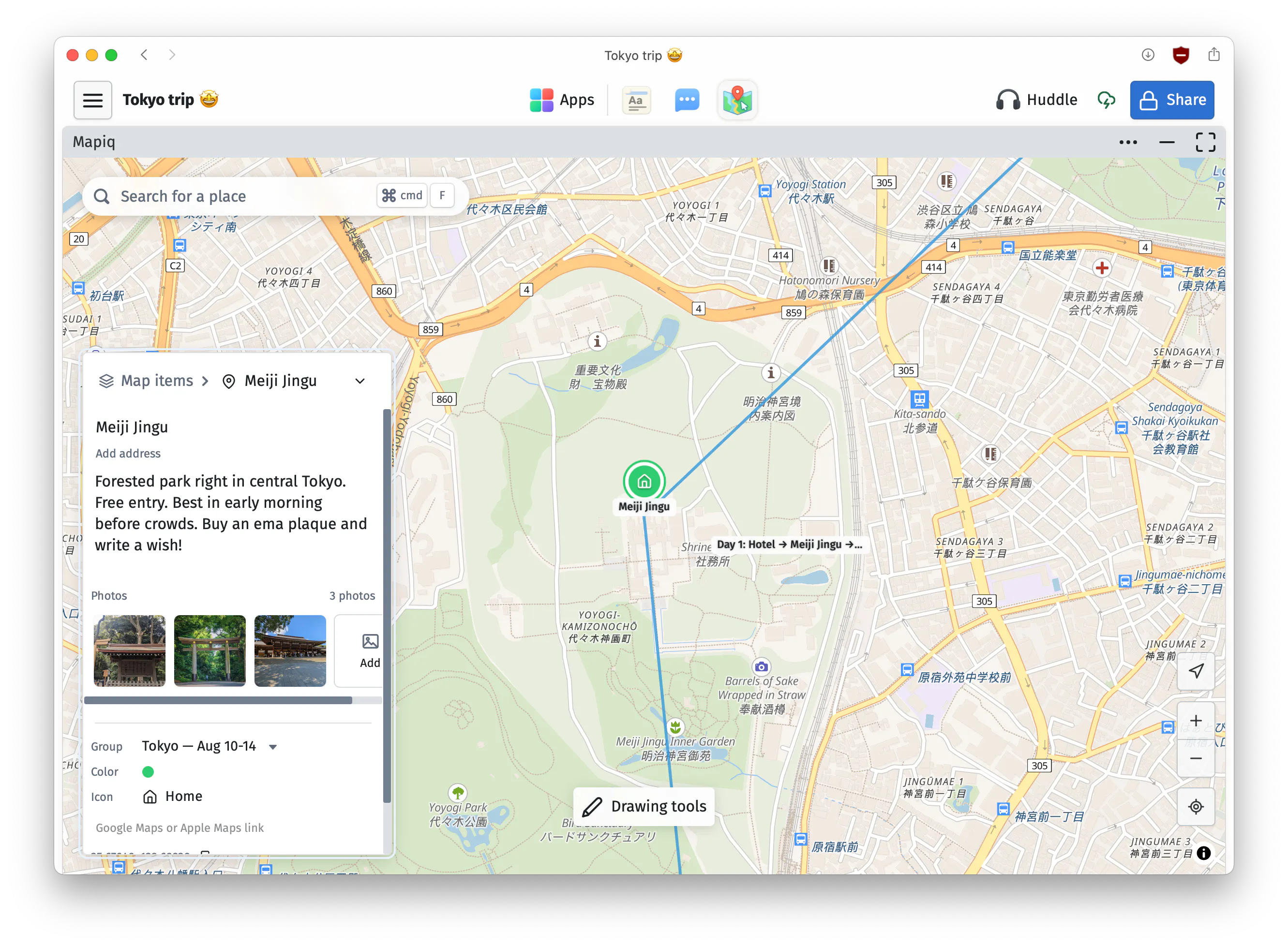 Mapiq screenshot