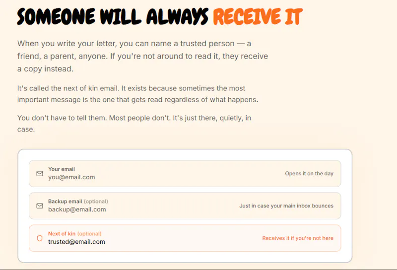 DearTomorrowMe screenshot 2
