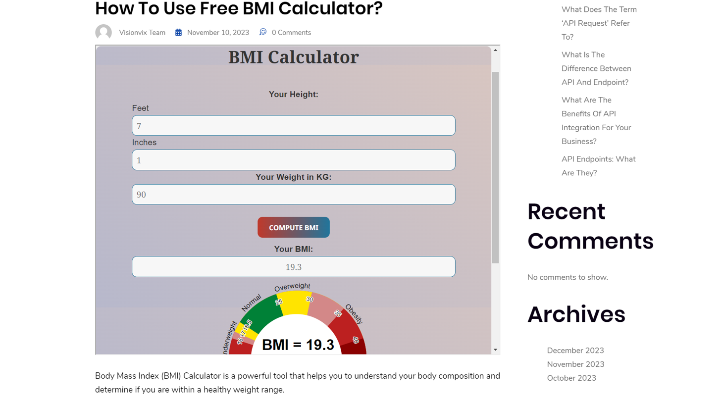 VisionVix Free Calculators media 3