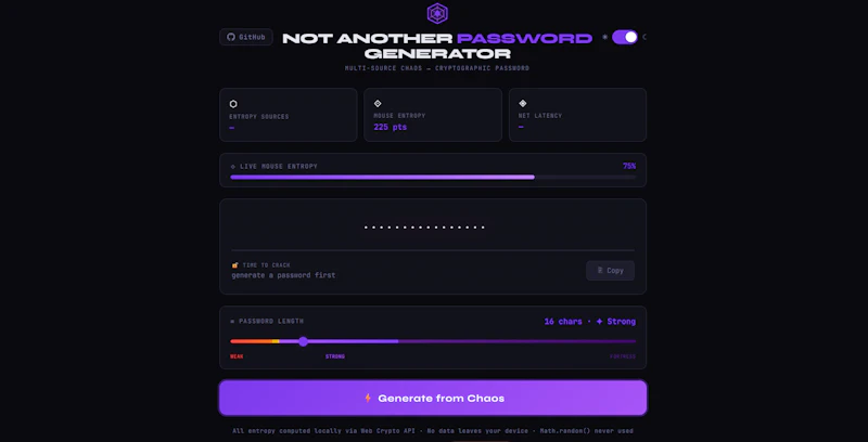 Not Another Password Generator screenshot 1