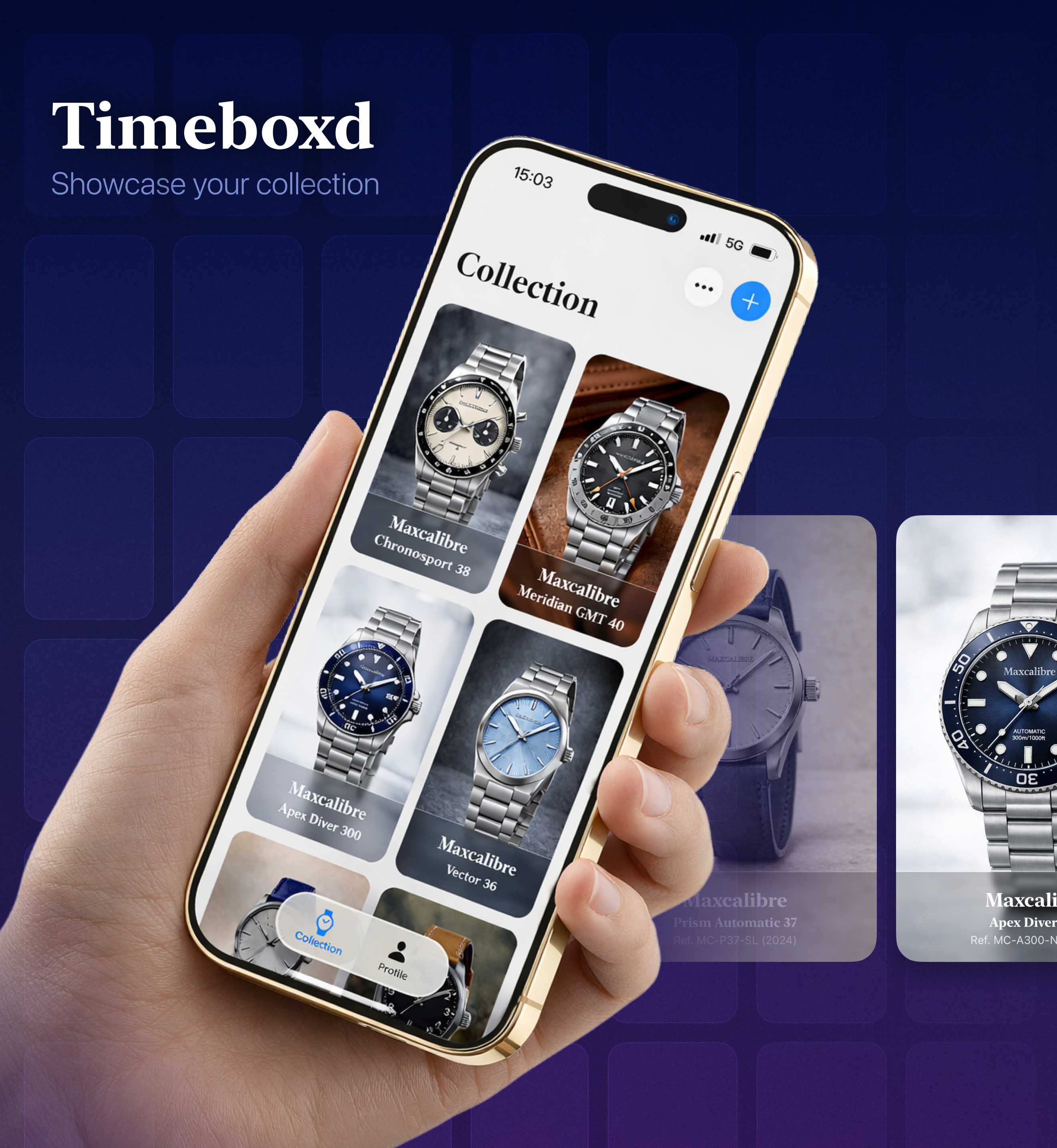 Timeboxd - For watch collectors - Main product screenshot demonstrating key features and user interface