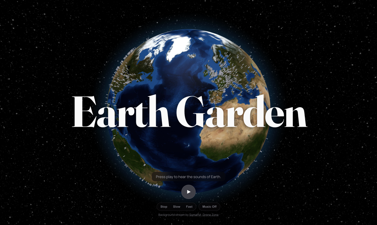 Earth Garden - Main product screenshot demonstrating key features and user interface