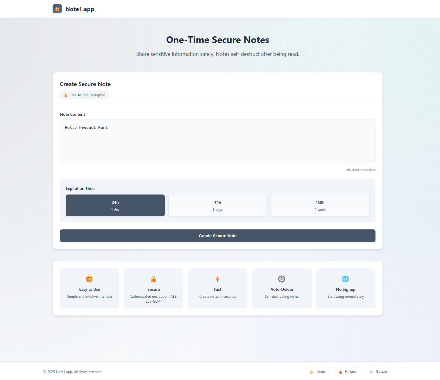 Note1.app gallery image