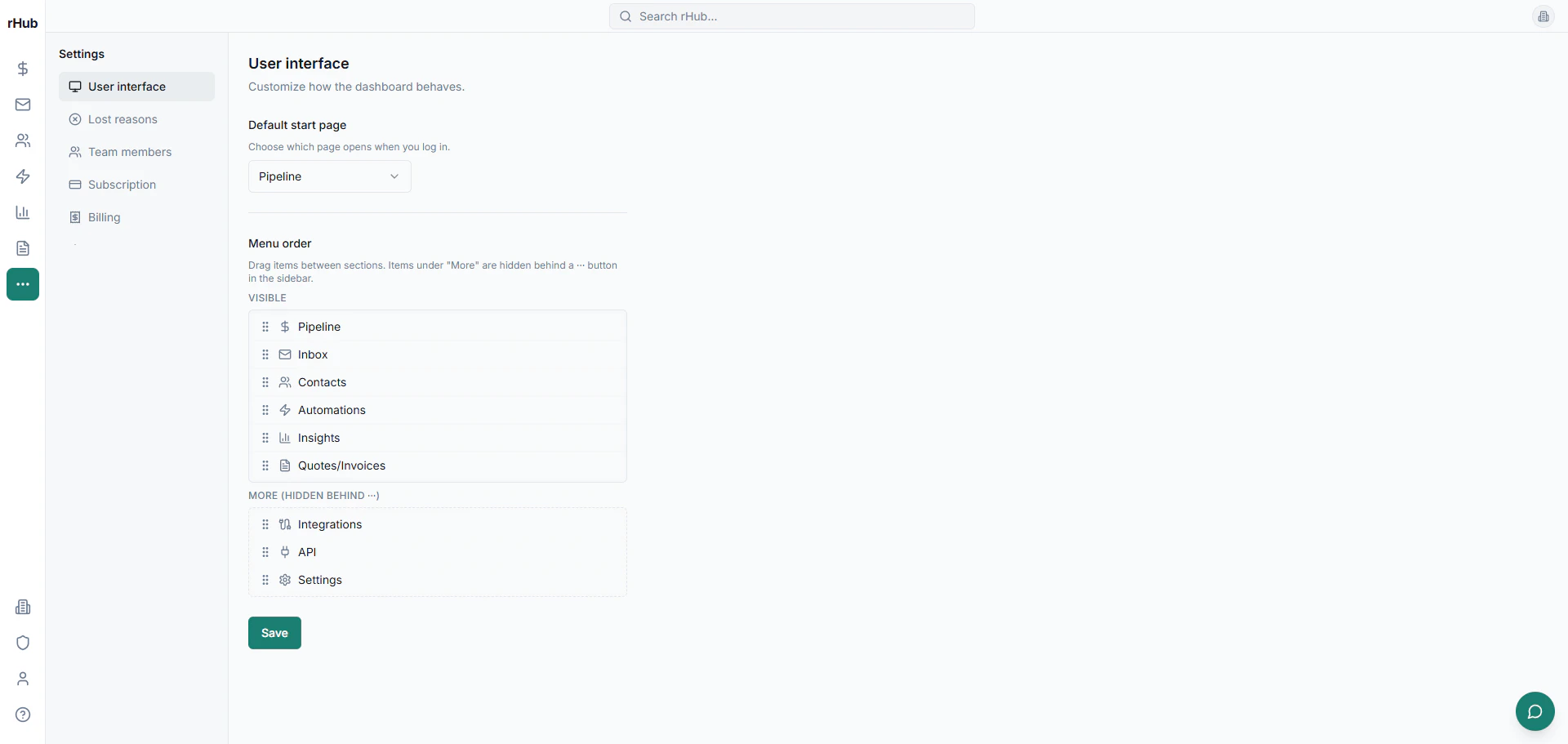 rHub CRM screenshot 5