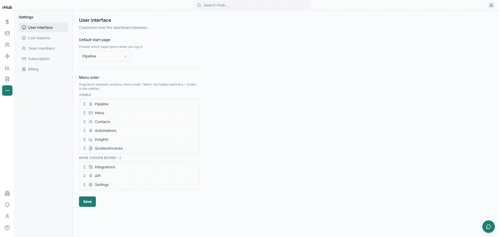rHub CRM screenshot 7