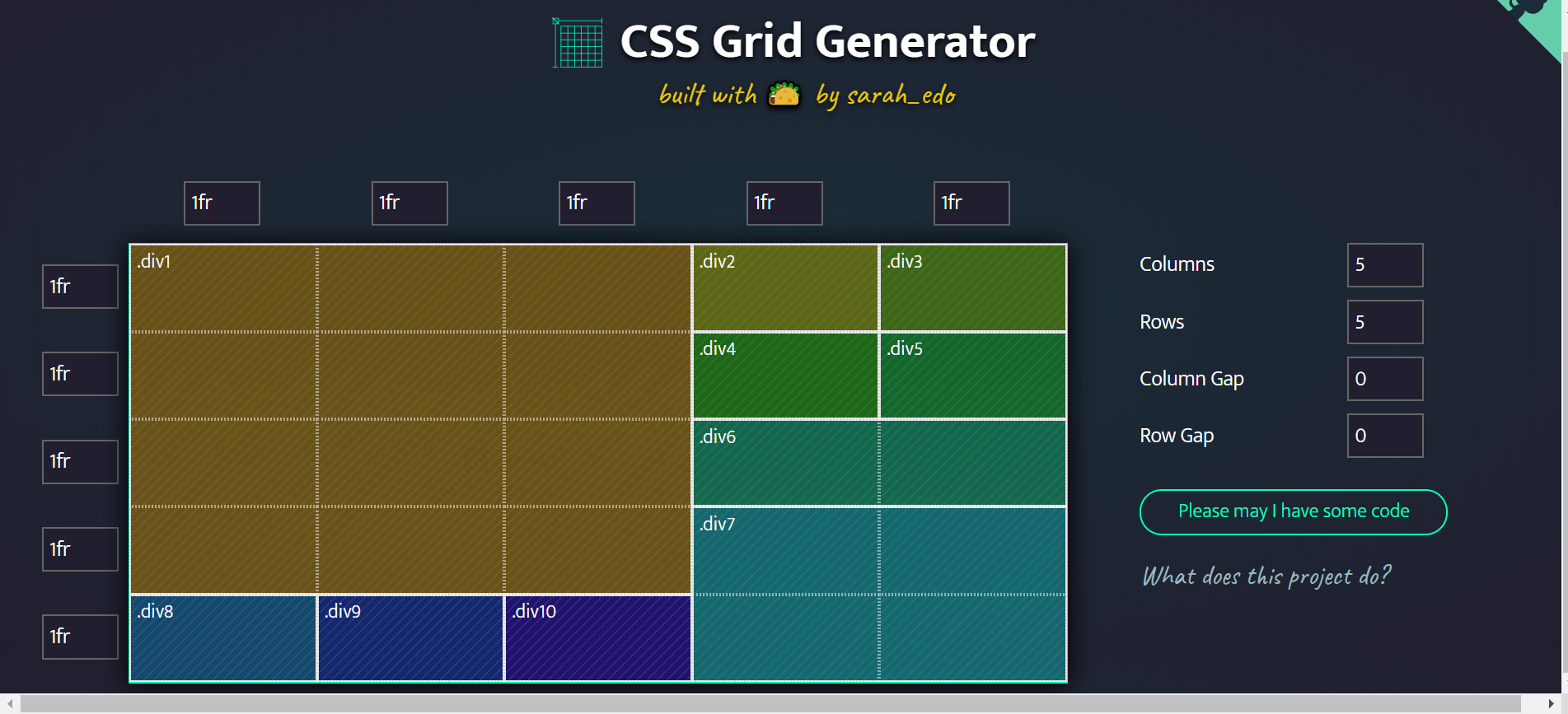 Css grid generator