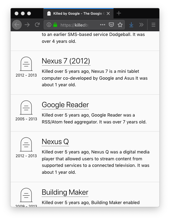 Killed by Google 💀 gallery image