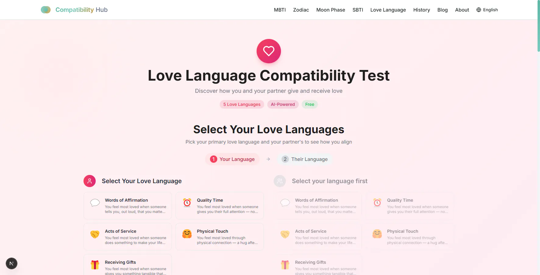 Love Language Compatibility Test gallery image