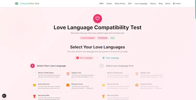 Love Language Compatibility Test screenshot 1