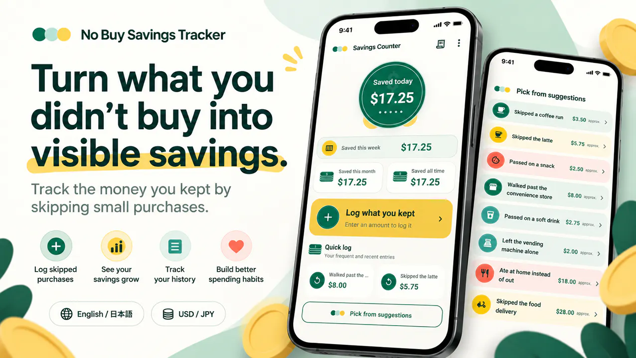 No Buy Savings Tracker gallery image