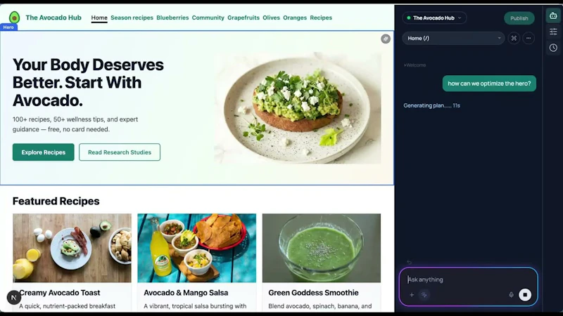 Avocado Studio AI - Site Content Ops screenshot 1 (video preview)