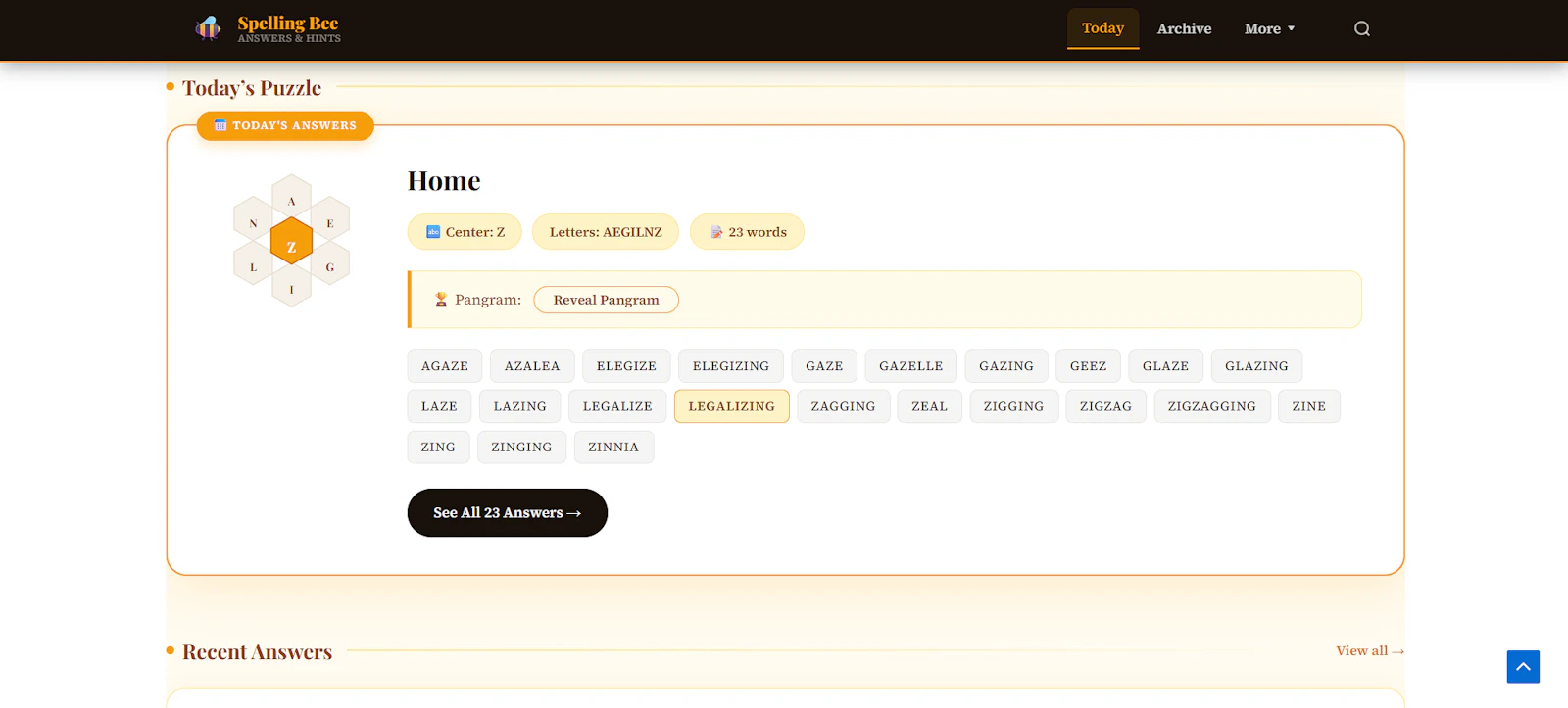 NYT Spelling Bee Helper screenshot 3