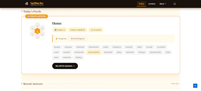 NYT Spelling Bee Helper screenshot 3