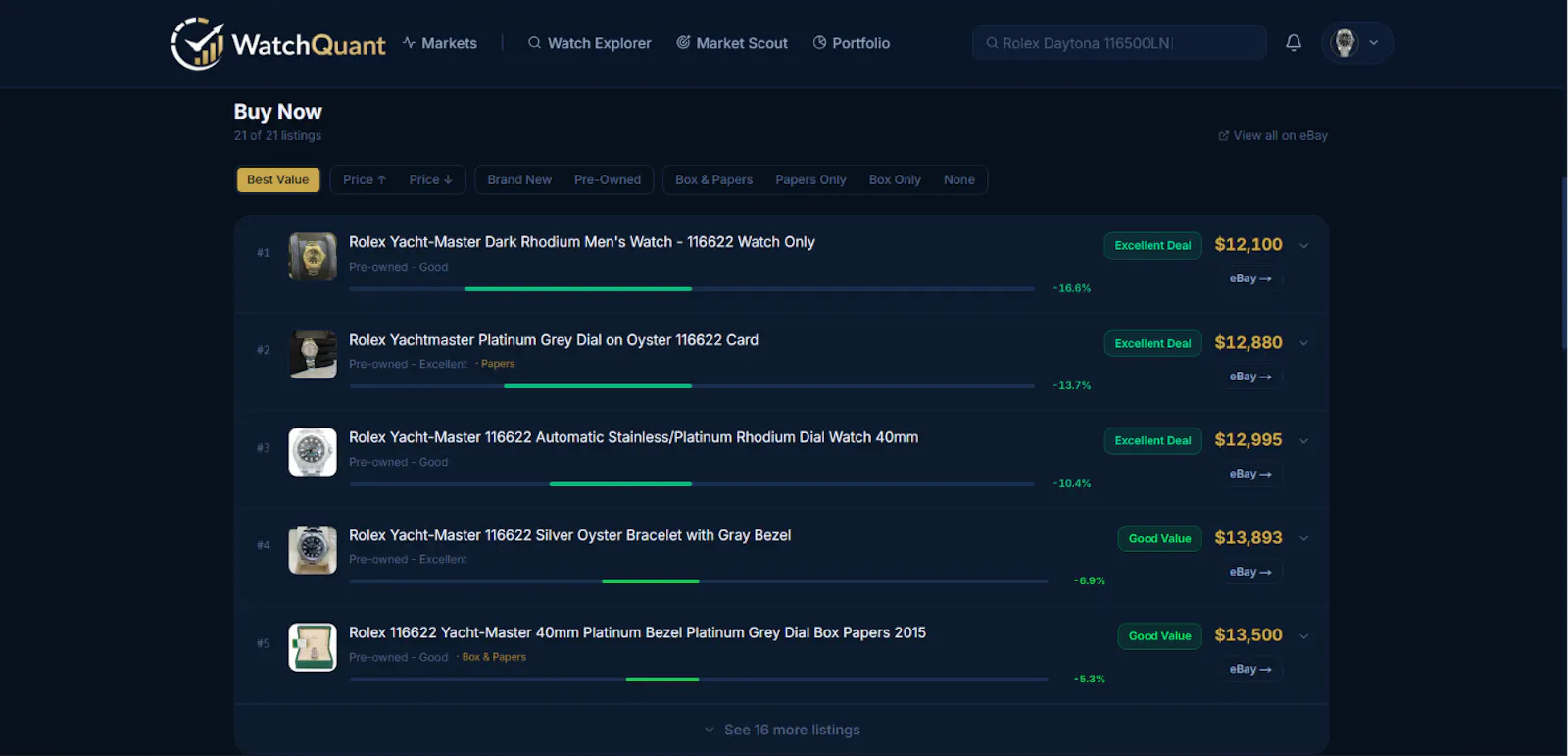 WatchQuant screenshot 6