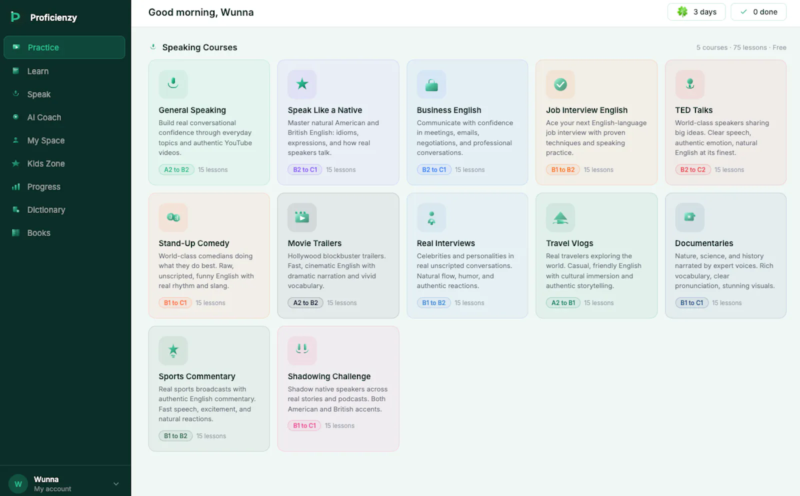 Proficienzy - Learn English. screenshot 1