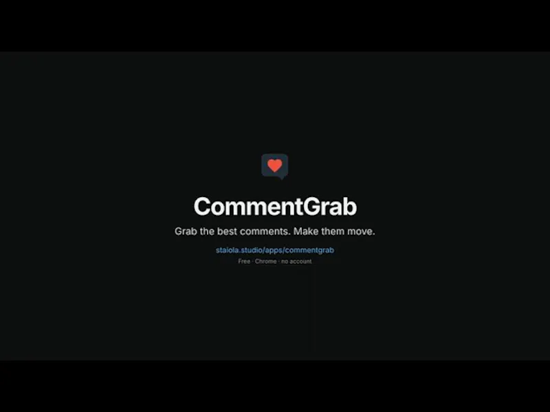 CommentGrab screenshot 1 (video preview)