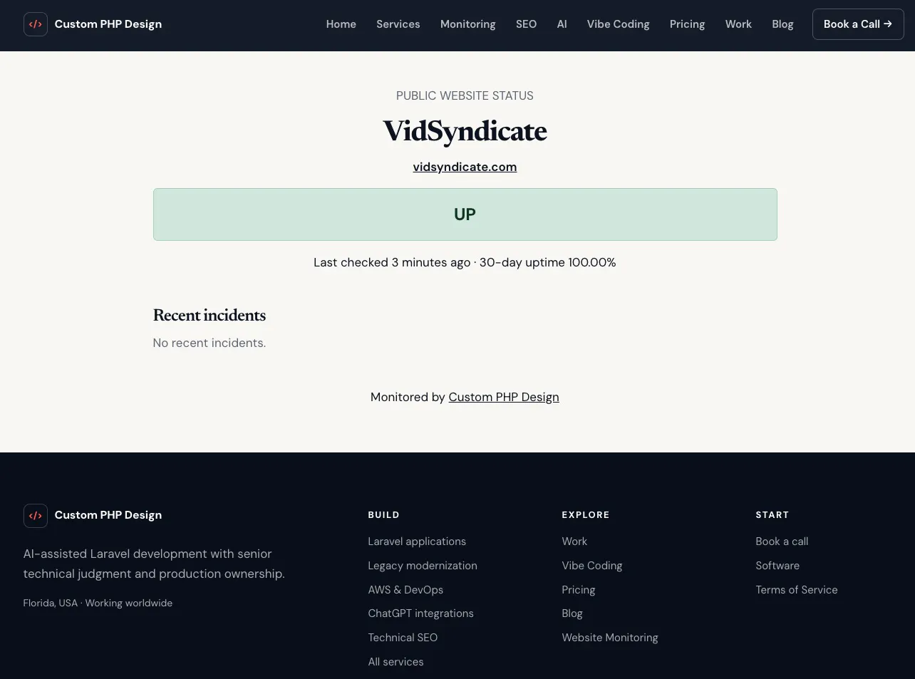 Custom PHP Design Website Monitor gallery image