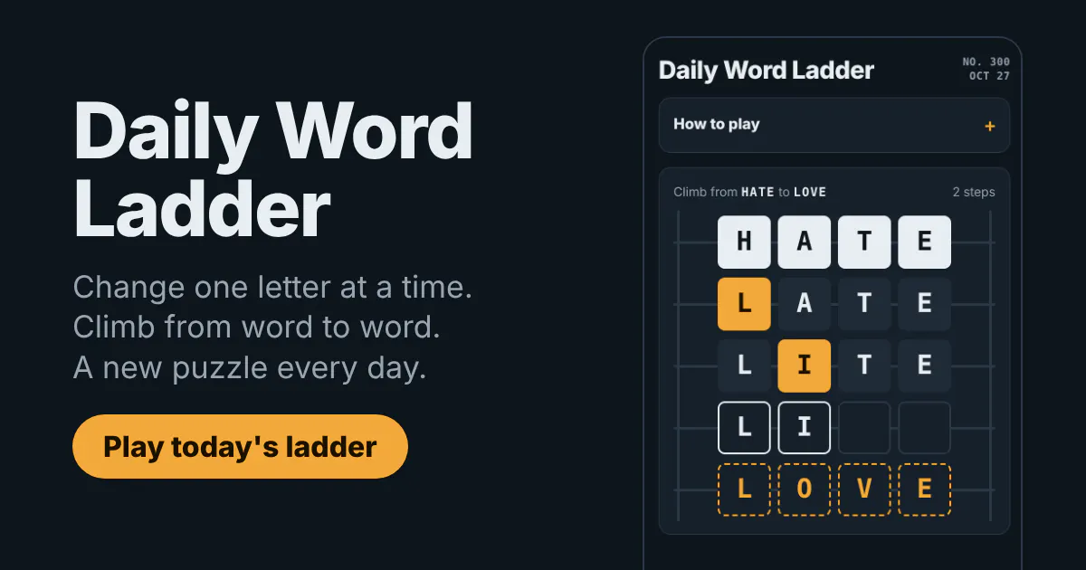 Daily Word Ladder gallery image
