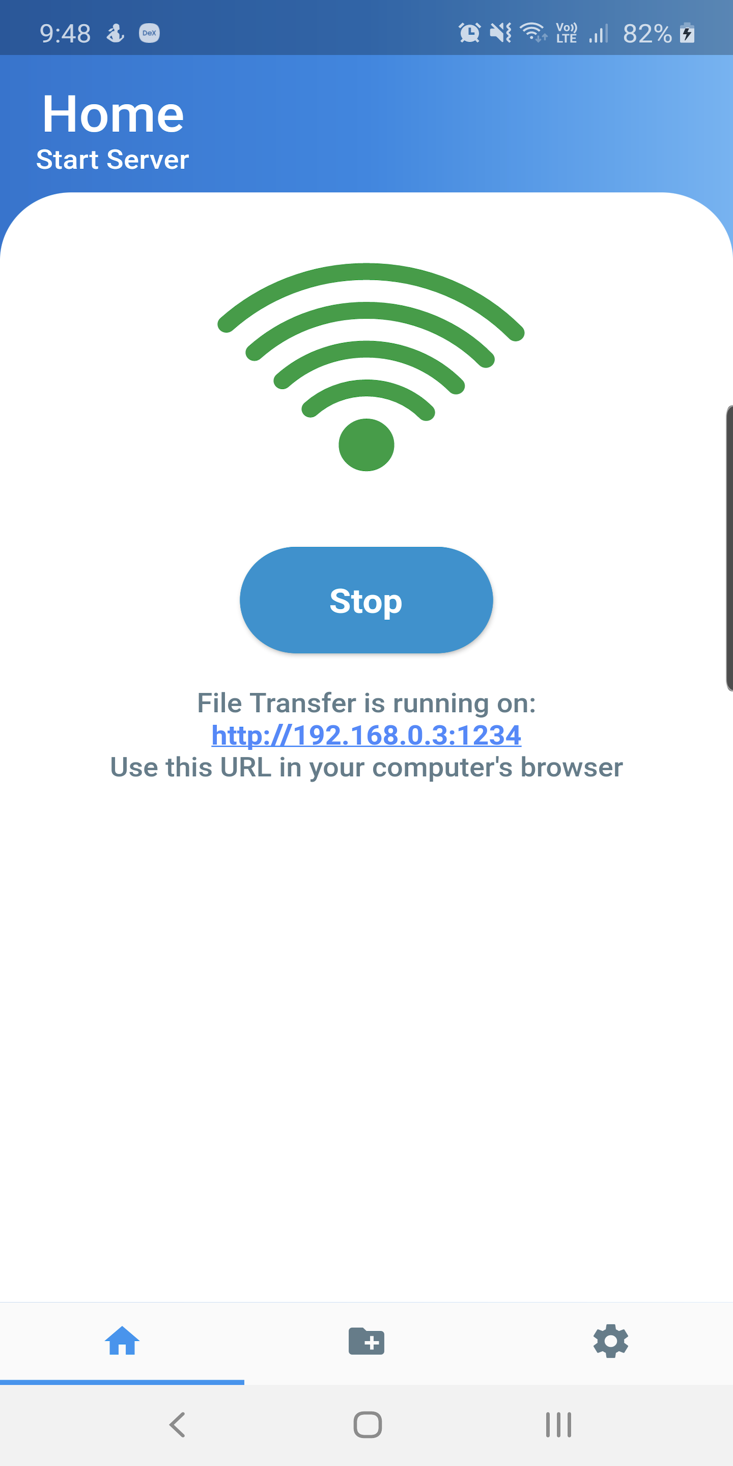 Transferência de arquivos WiFi media 3