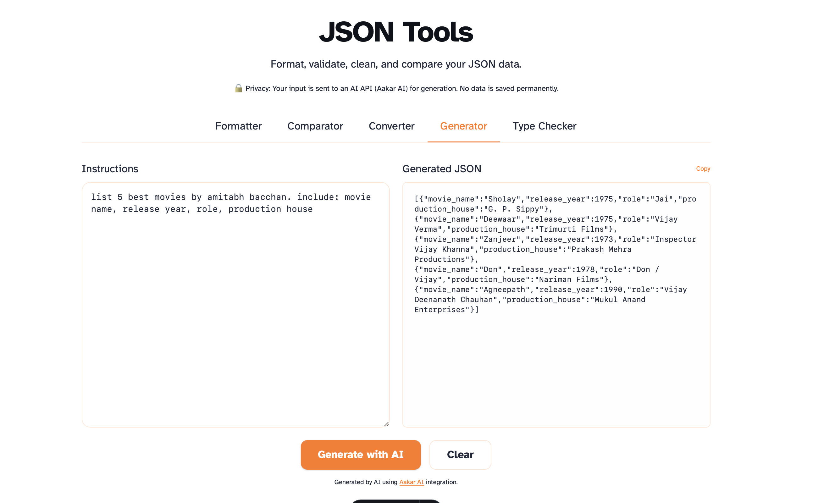 JSON-JS Tools - Screenshot 5 showing product features and functionality